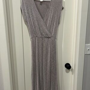Caution To The Wind Gray Maxi Dress